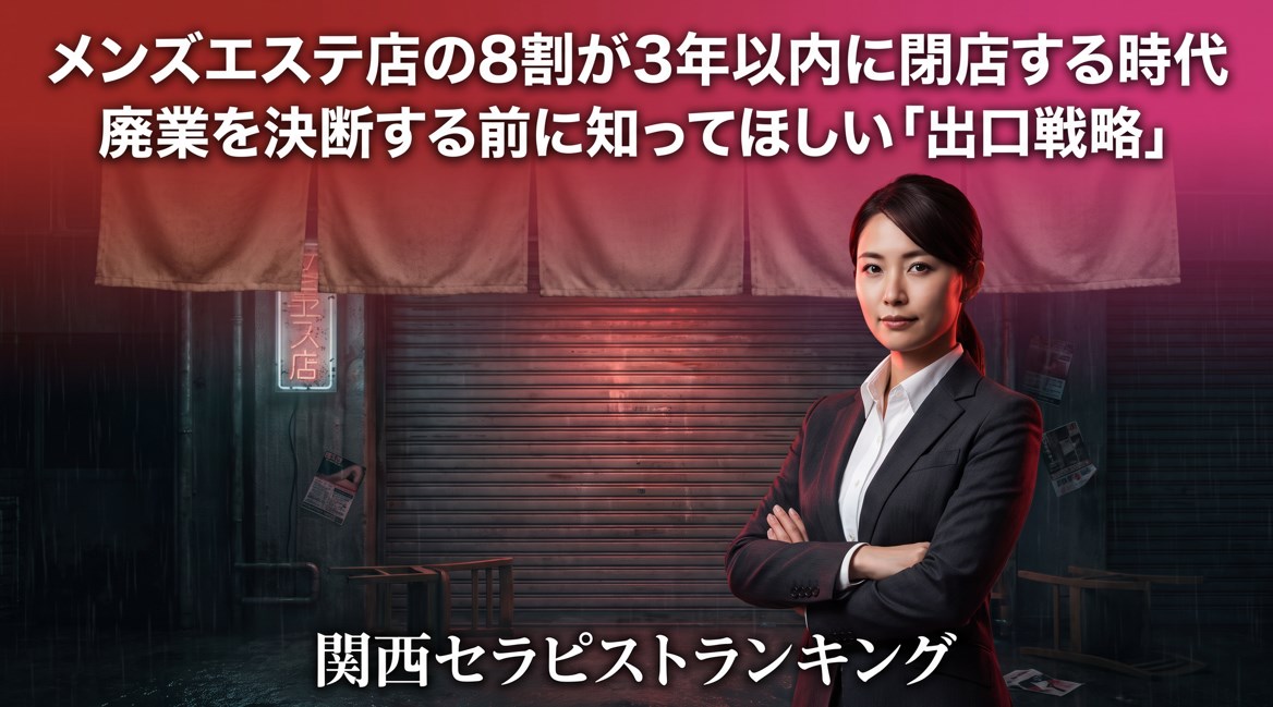 メンズエステ店の8割が3年以内に閉店する時代｜廃業を決断する前に知ってほしい「出口戦略」画像