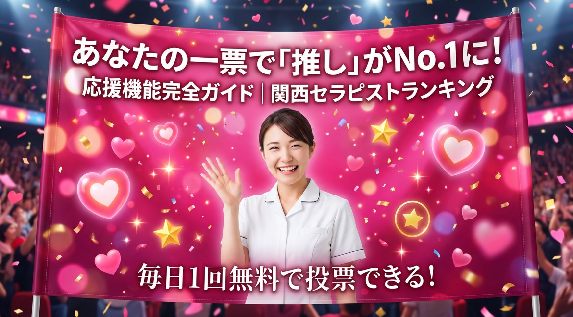 あなたの一票で「推し」がNo.1に！関西セラピストランキングの応援機能完全ガイド画像