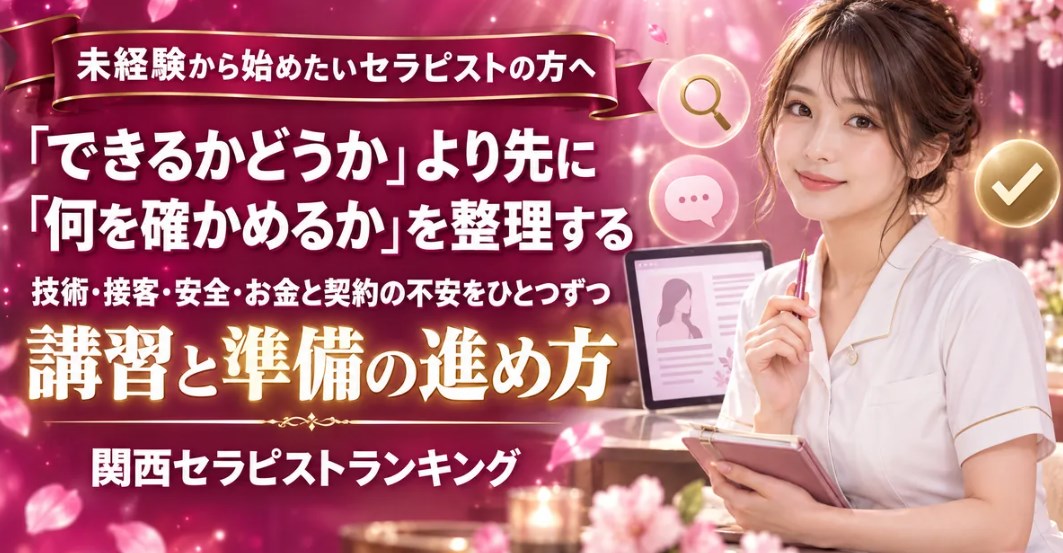 未経験からメンズエステセラピストを始めるには｜講習と準備の進め方画像
